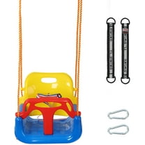 BIGLUFU 3-in-1 Kids Swing Seat with Hanging Strap and Hooks for Indoor and Outdoor Playing, Toddler Swing Seat, Secure Swing for Baby and Toddler, Loaded up to 120kg