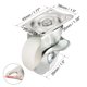 thumbnail image 4 of 2 PCS Ruedas giratorias de 1.5 pulgadas Placa superior de nylon Ruedas de ruedas montadas con freno blanco 44LB Capacidad, 4 of 5