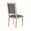 thumbnail image 3 of French Country Dining Chairs Set of 2 - Cane Backrest Upholstered Seat Solid Rubberwood Fluted Legs Rustic Finish, 3 of 10