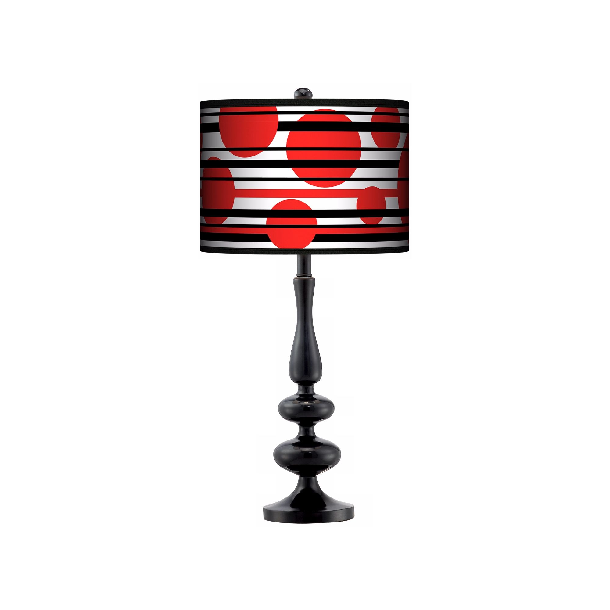 red modern table lamp