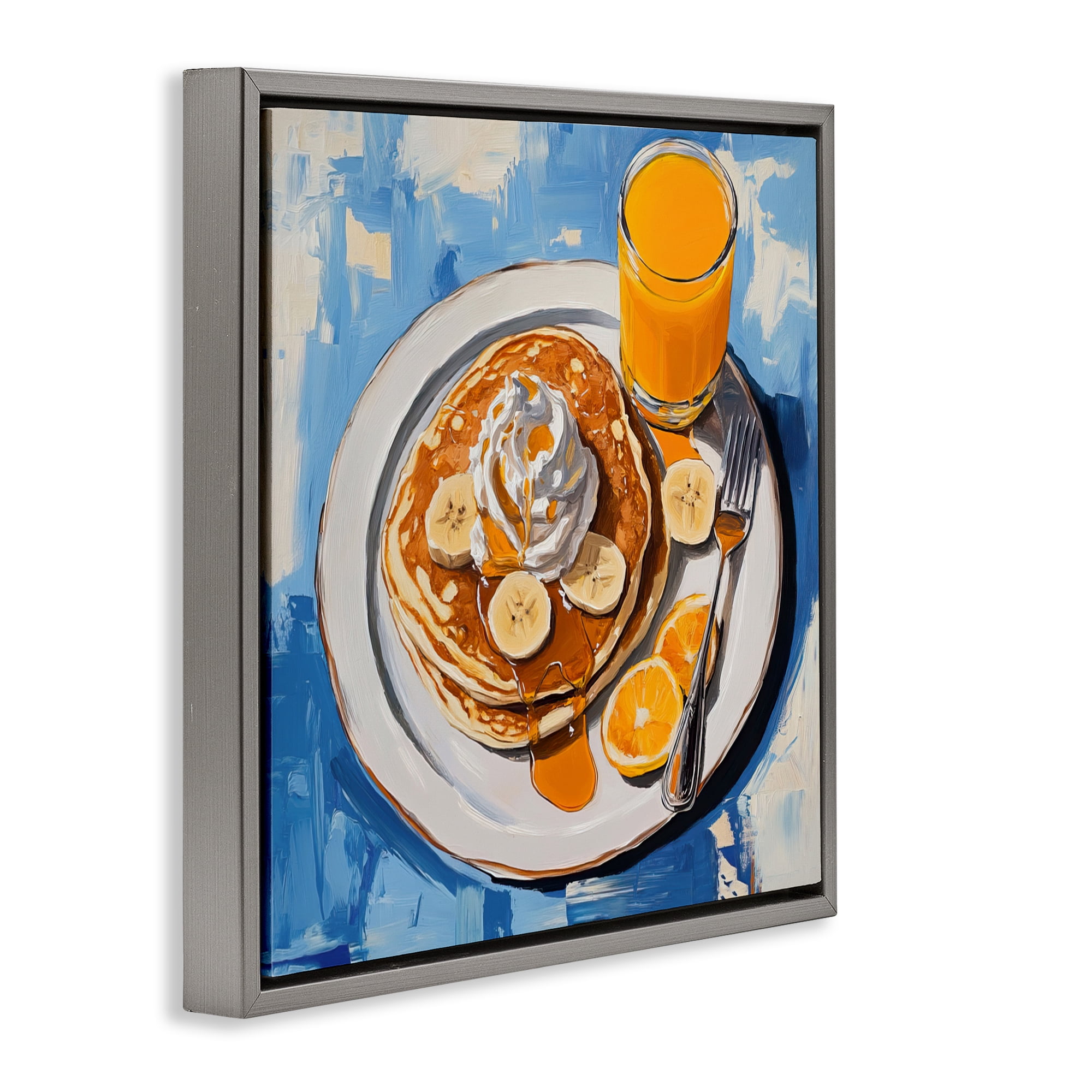 Stupell Industries Banana Bliss Sunshine Gray Framed Floater Canvas Wall Art, design by Tina LeCour