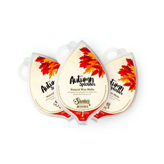 Autumn Splendor Soy Wax Melts 3 Pack - All Natural   Essential Oils   Phthalate Free - Shortie's Candle Company