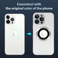 thumbnail image 6 of for iPhone 14 Pro Max Phone Case Magnetic AG Glass Frosted Case with Camera Lens Protector for iPhone 14 Pro Max Compatible with Magsafe Slim Full Body Protective Cover for Women Men-White, 6 of 12