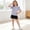 Blue, variant on ITSAME Girls T-Shirts, Ruffled Short Sleeve Cotton Crewneck Summer Casual Fashion Comfortable Tops Green Size 3T