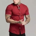thumbnail image 2 of Camisa Cuello Mao Manga Corta Hombre Vestir Caballero, 2 of 7
