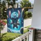 thumbnail image 5 of Bandera de jardín de temporada de Stitch Space Adventure, bandera de doble cara, bandera navideña para decoración navideña al aire libre., 5 of 8