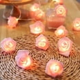 thumbnail image 4 of Cadena De Luz Decorativa Led Flor Rosa,6m 40led Uso De Pilas Pamolo Impermeable, 4 of 6