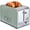 Green, variant on COOK WITH COLOR Retro Rounded 2 Slice Toaster, Stainless Steel Toaster with Wide Slots and 6 Browning Levels, White