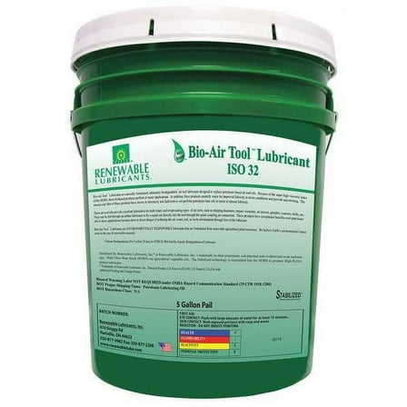 Renewable Lubricants Biodegradable Air Tool Oil, 5 gal. 83114