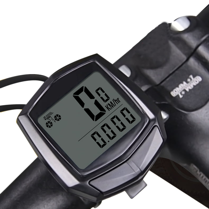 Digital LCD Bike Bicycle Computer Odometer Speedometer Clock Code Table Cycling 
