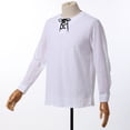thumbnail image 4 of BLESSUME Mens Pirate Shirt Vampire Renaissance Medieval Medieval Viking Pirate Linen Top Shirt Cosplay Lace-Up Tee, 4 of 6