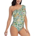 thumbnail image 3 of Goofa Rabbit And Chick Pattern Women's One Piece Swimsuits Tummy Control Bathing Suits Asymmetric One Shoulder Swimwear-X-Large, 3 of 6