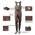 thumbnail image 6 of Fishing Chest Waders Fishing Shoes Boot Foot for Men Women Hunting Bootfoot Waterproof Nylon PVC w/ Belt, 6 of 7
