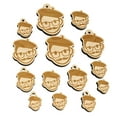 thumbnail image 1 of Artist Icon Wood Mini Charms Shapes DIY Craft Jewelry - With Hole - 20mm (15pcs), 1 of 7