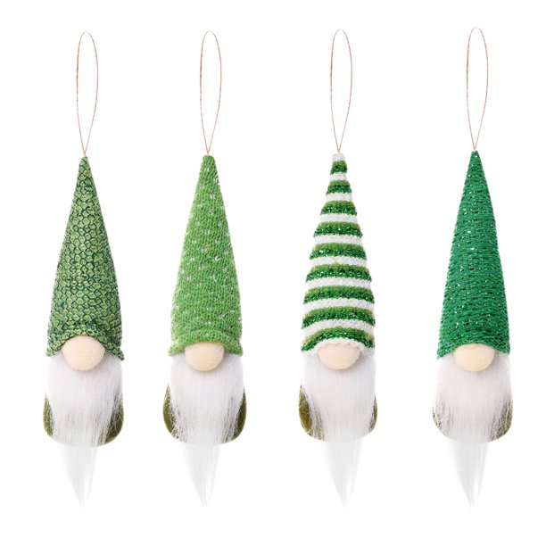 Ndcxsfigh Del día San Patricio - elfo Tomte escandinavo hecho a mano (4 piezas 2)
