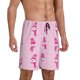 thumbnail image 2 of Balery Pink Scarf Snowman Pantalones cortos de pijama de punto de algodón para hombre con cinturilla y bolsillos-4X-Large, 2 of 6