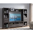 thumbnail image 4 of Smart Home Furniture 3-Shelf Contemporary Wood Media Pier in Distressed Gray, 4 of 4