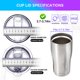 thumbnail image 2 of Vaso de acero inoxidable de 30 oz con tapa de repuesto a prueba de fugas y asa antideslizante para taza de viaje de 30 oz, portavasos para tazas YETI, tazas de viaje de acero inoxidable y más, otros, 2 of 5