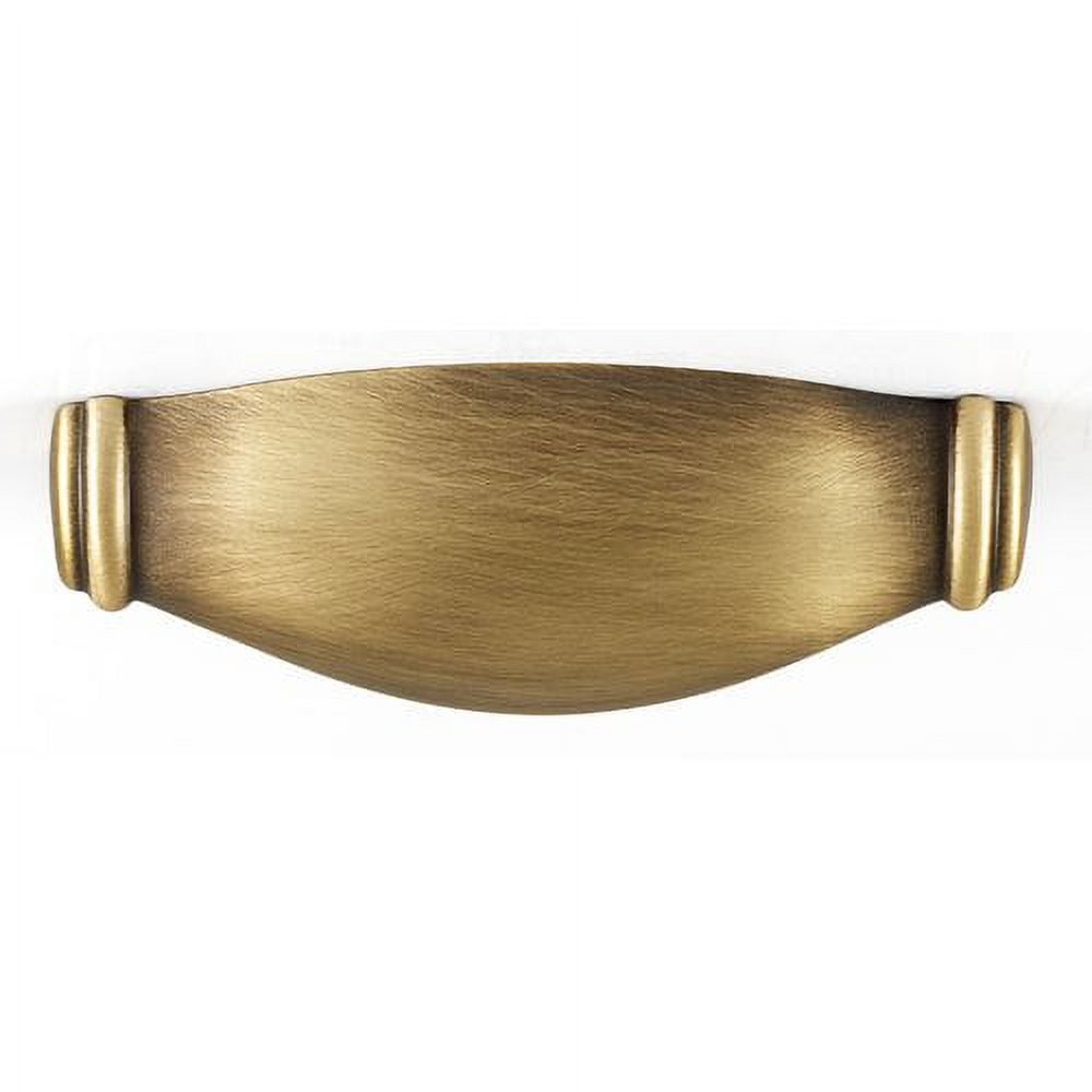 Alno A626-3-BRZ Charlie's 3" Center To Center Contemporary Solid Brass Cabinet Cup Pull /