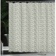 thumbnail image 3 of Ambesonne Damask Grey Shower Curtain, Vintage Art, 69"Wx70"L, Grey Yellow Grey, 3 of 4