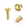 thumbnail image 4 of Uxcell M5 x 20mm Wood Screws Slotted Round Head Brass Self-Tapping Screw 100 Pack, 4 of 5