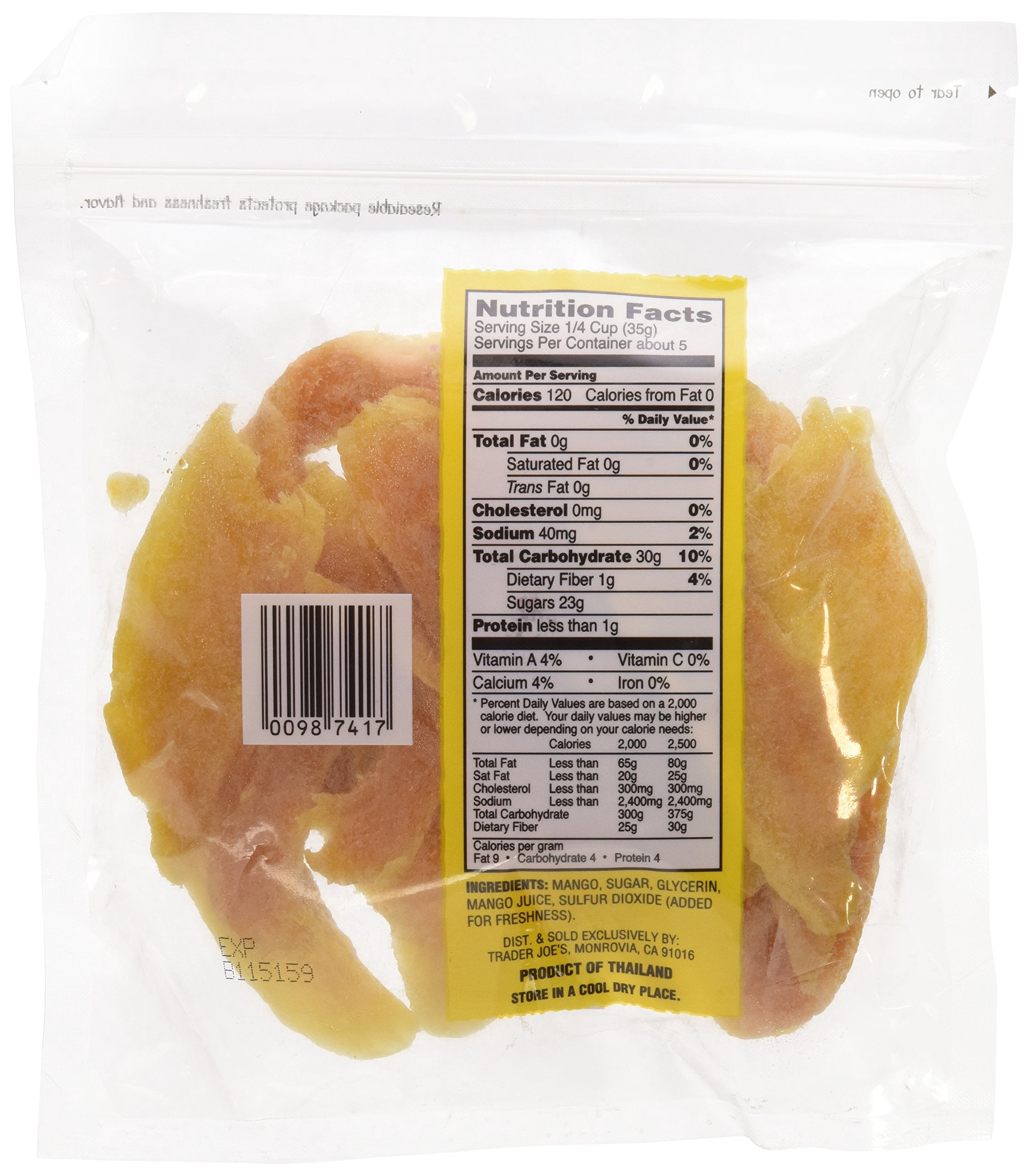 TJs Dried Fruit Soft and Juicy Mango (Pack of 3)
