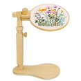 thumbnail image 2 of Embroidery Stand - Adjustable Rotated Cross Stitch Stand Lap, Beech Wood Embroidery Hoop Holder, Hands Free Embroidery Frame Stand for Art Craft Sewing Projects, 2 of 15