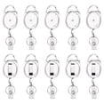thumbnail image 1 of Muka 10Pcs Carabiner Badge Holder Reels With Back Splint and Key Ring-TransparentWhite, 1 of 8