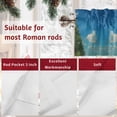 thumbnail image 7 of Winter Christmas Valances for Windows, 54 x 18in, Xmas Tree Pelican Seashell Ocean Beach Rod Pocket Kitchen Valance Curtain Light Filtering Window Treatments for Living Room Bedroom, 1 Panel, 7 of 7