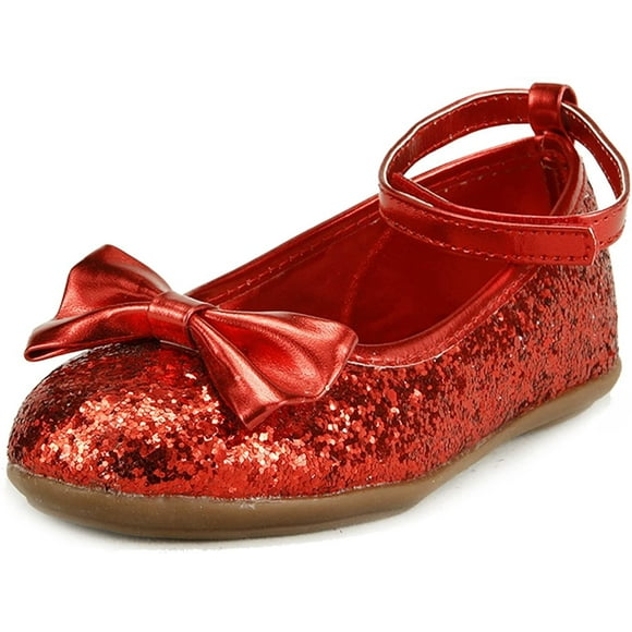 The Doll Maker Metallic Glitter Strap Flat Shoes - FBA1511115E-10
