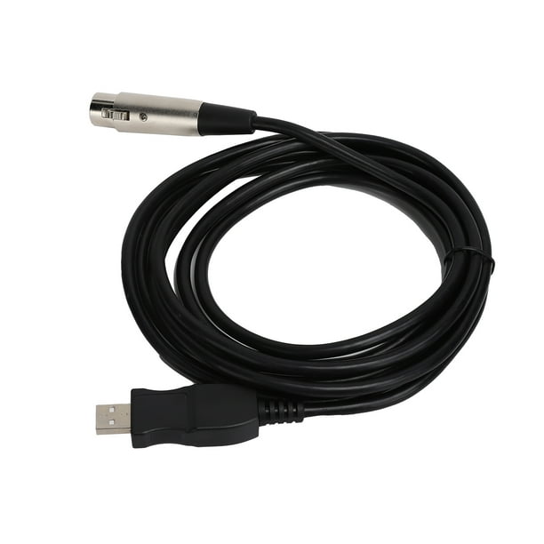 Câble adaptateur femelle AMONIDA USB vers XLR 3 mètres avec fonction  d'enregistrement pour hôte d'équipement de jeu, câble adaptateur USB vers  XLR, câble convertisseur de micro 