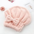 thumbnail image 3 of harmtty Coral Velvet Quick Dry Hair Hat Super Absorbent Shower Head Wrap Towel Bath Cap,Green, 3 of 8