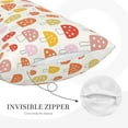 thumbnail image 5 of Naloa Cute Cartoon Mushrooms Pillowcase, Throw Pillowcase, Wrinkle-Free, Stain-Resistant with Hidden Zipper for Bedroom Sofa - 20"x30", 5 of 9