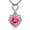 Pink Heart, variant on 14k White Gold Plated CZ Crystal Pendant Necklace Jewelry for Women