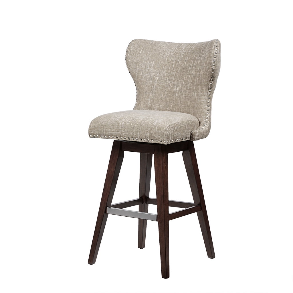 Counter Height Swivel Upholstered Barstool, 180 Degree Swivel Bar Stool