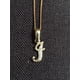 thumbnail image 3 of cadena con dije de la letra J, chapa de oro de 18 kilates, con zirconias blancas maria almudena collar de inicial J, 3 of 3