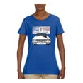thumbnail image 2 of Wild Bobby, Ford Mustang Country USA 1964 Vintage American License Plate, Cars and Trucks, Women Graphic Tee, Royal, X-Large, 2 of 4