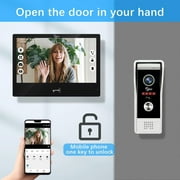 Wired Video Door Phone Apartment Intercom System,WiFi 10 Inch Touch Monitor with 1080P Doorbell Camera,HD Camera,RFID Card Unlocking for Home Tuya