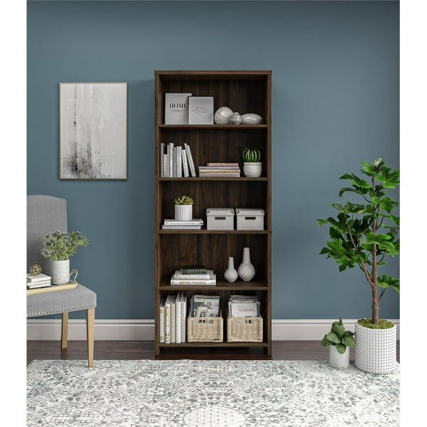 No matter what kind of bookshelves or shelves you're looking for, we're sure that we can help you out with smart solutions for every bookcases you can fill with whatever you fancy. mainstays heritage 5 shelf bookcase walnut