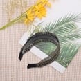 thumbnail image 6 of Unique Bargains 1 Pc Flower Pattern Lace Headband 5.91"x4.33" Gold Tone, 6 of 6