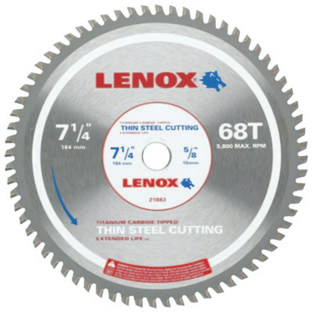 Metal Cutting Circular Saw Blades, 7 1/4 in, 68 Teeth