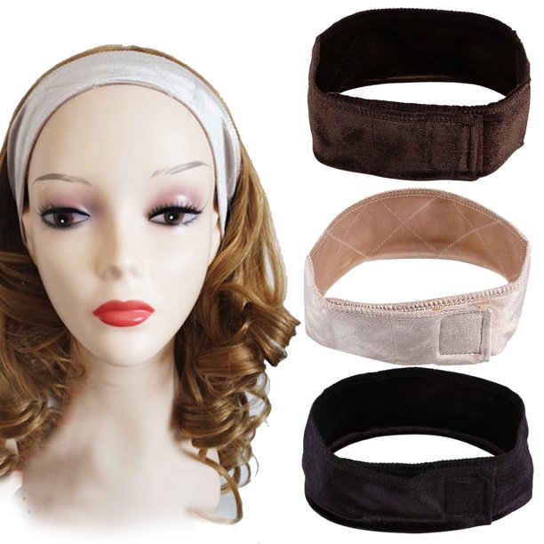 LuckyFine Velvet Wig Grip Cap Adjustable Fastern Head Hair Band Wig