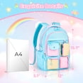 thumbnail image 2 of Gynky Kids Backpack for School 6-12, Large Capacity Lightweight School Backpacks for Girl for Elementary Preschool Middle,Blue, 2 of 7