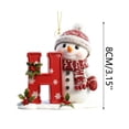 thumbnail image 3 of SPOORYYO Christmas Tree Ornament Hanging Decor, Acrylic Christmas Decoration Pendant with Hanging Rope for Tree, Wreath, Wall and Holiday Display, STYLE H, 3 of 7