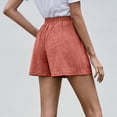 thumbnail image 3 of JINMGG 2024 Summer Plus Womens Shorts Clearance,Women Solid High Waist Cotton and Linen Shorts Pants Casual Beach Shorts Red XXXL, 3 of 8