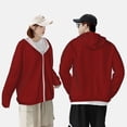 thumbnail image 4 of Fotbe Maroon Chaqueta con Protección Solar UPF 50+ para Hombre y Mujer, Camisa con Capucha y Bolsillos-Small, 4 of 7