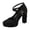 Black, variant on Women's Suede Crossover Strap 8cm Heel High Heels Oktoberfest Casual Market Shoes