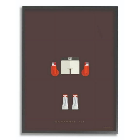 Stupell Industries Muhammad Ali Famous People Characters Fashion Design Framed Wall Art by Fred Birchal