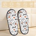 thumbnail image 2 of Balery Halloween Dachshund Pantuflas de Casa de Felpa Silenciosas con Diseño Estampado, Zapatillas Cómodas Antideslizantes de Algodón para Interior-Large, 2 of 8