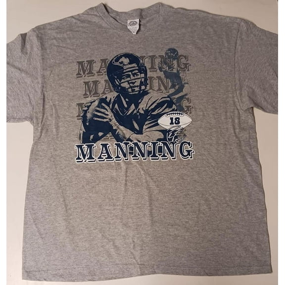 Vintage Football Player T-shirts Manning Large